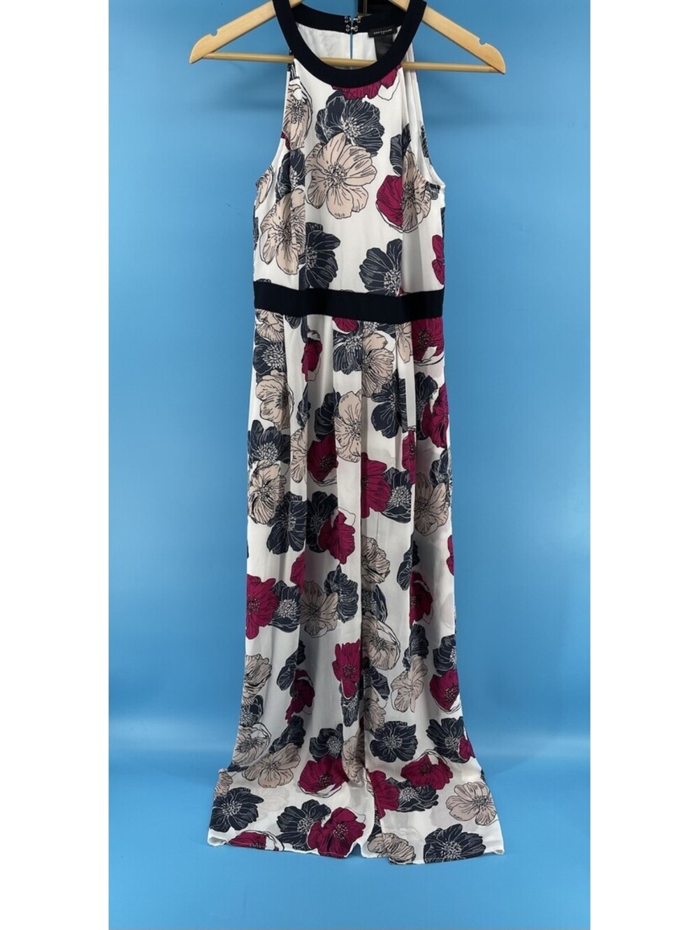 Ann Taylor Women’s Size 2 Floral Halter Maxi Dress Sleeveless Lined